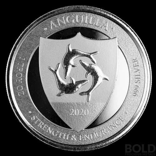 2020 EC8 Anguilla Coat of Arms 1 oz Silver BU