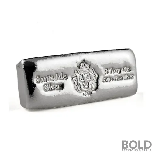 Silver 5 oz Scottsdale Cast Bar