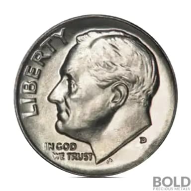 90% Silver - $0.10 FV Mixed Dimes Circulated/Junk