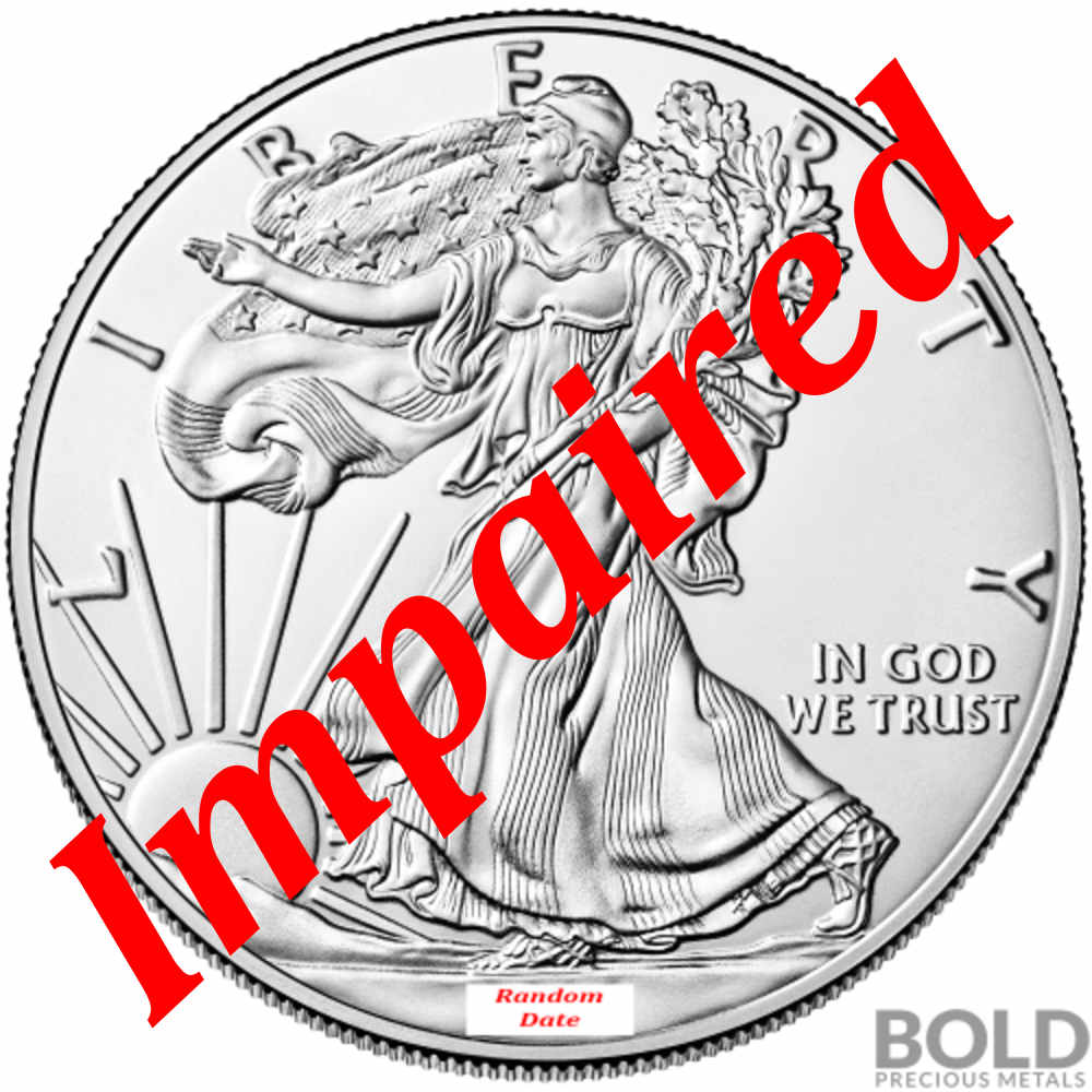 Silver American 1 oz Eagle BU *Random Date* (Impaired)