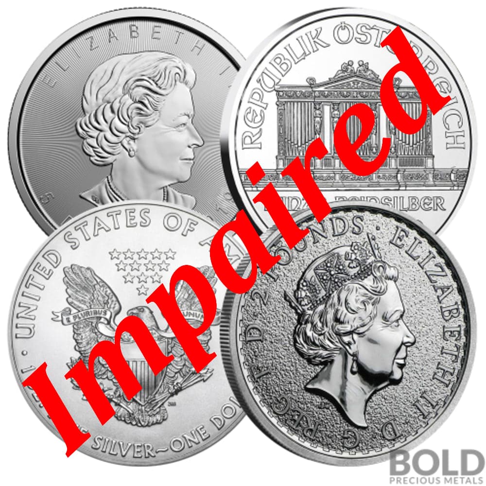 Silver 1 oz Government Issue *Mixed Design* *IMPAIRED