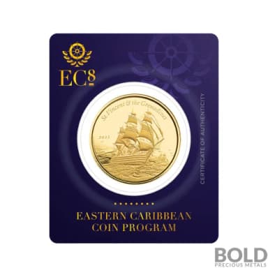 2022 Gold 1 oz EC8 St Vincent Grenadines War Ship Coin BU