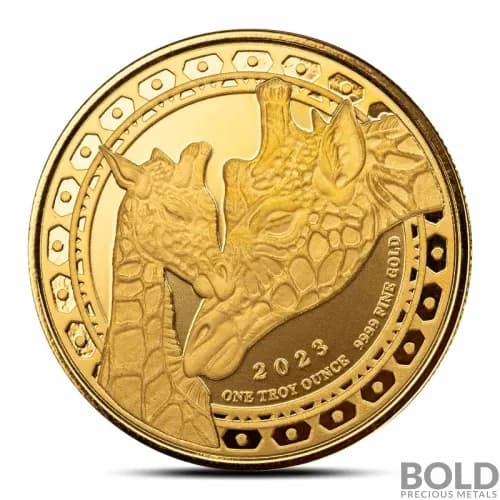 2023 1 oz Equatorial Guinea Giraffe Gold Coin
