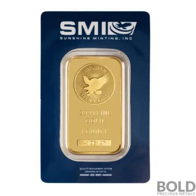 Gold 1 oz Sunshine Mint Bar