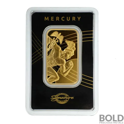 1 oz Sunshine Mint Mercury Gold Bar
