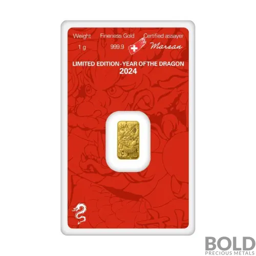 2024 Argor-Heraeus 1 Gram Gold Lunar Year of the Rabbit Bar (In Assay)