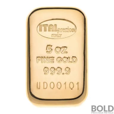 Gold 5 oz Italpreziosi Cast Bar