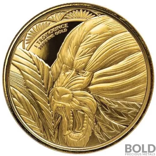 2022 Gold 1 oz Cameroon Mandrill Monkey Coin BU