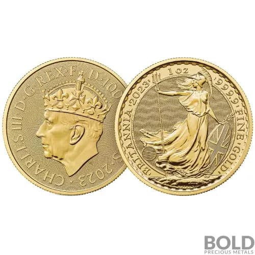 2023 Gold 1 oz Royal Mint Britannia Coronation BU