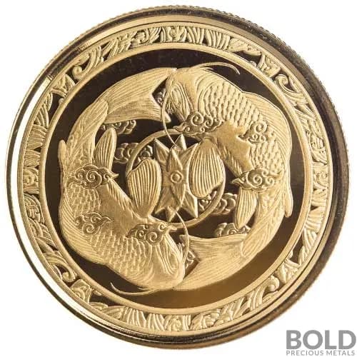 2023 Gold 1 oz Fiji Koi Fish BU Coin