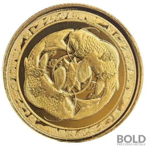 2023 Gold 1/10 oz Fiji Koi Fish BU Coin
