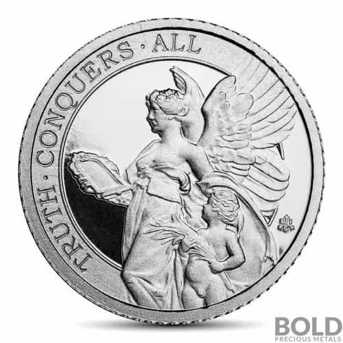 2022 1/10 oz St Helena Queen's Virtues: Truth Platinum Coin (BU)