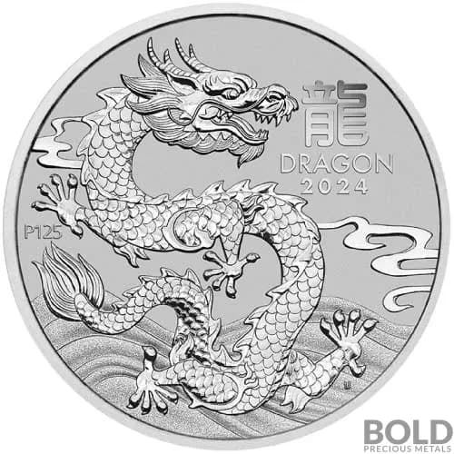 2024 1 oz Perth Lunar Year of the Dragon Platinum Coin (BU)