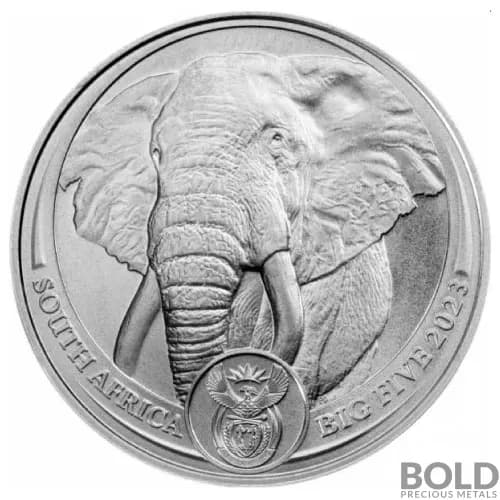 2023 Platinum 1 oz South Africa Big Five Elephant BU Coin