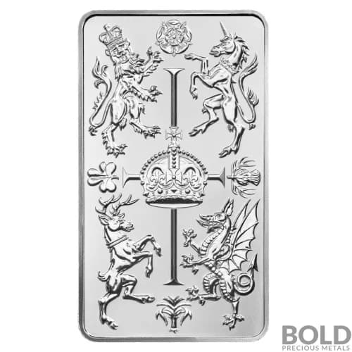 Silver 10 oz Great Britain Royal Celebration Bar