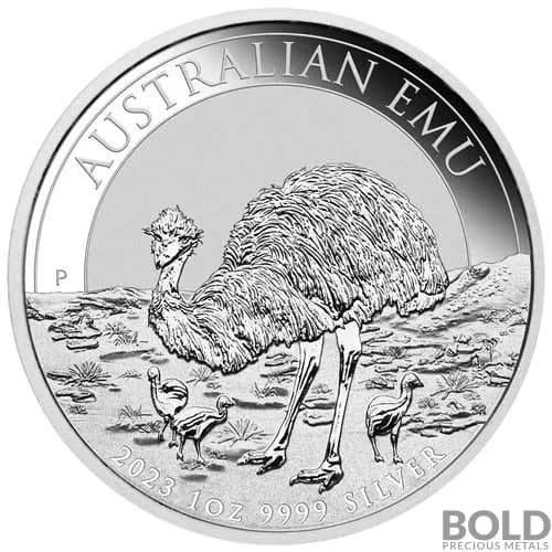 2023 Silver 1 oz Australia Perth Emu BU Coin