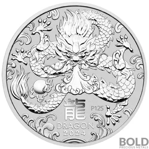 2024 1 oz Perth Lunar Year of the Dragon Silver Coin (BU)