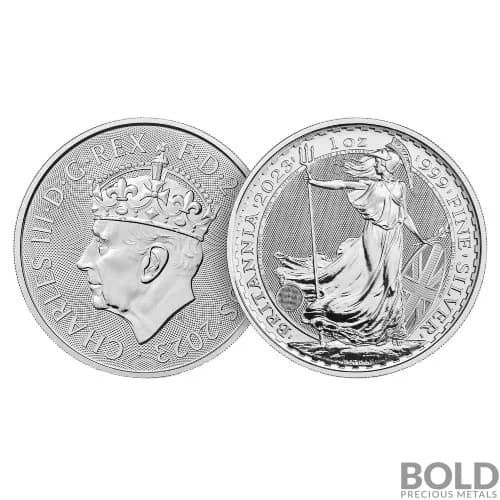 2023 Silver 1 oz Royal Mint Britannia Coronation BU