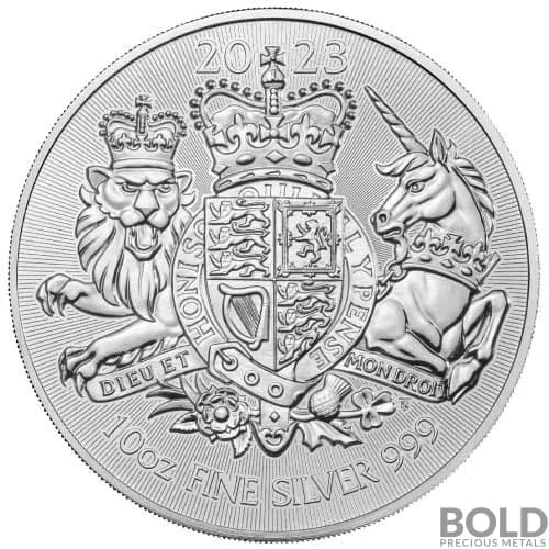 2023 Silver 10 oz Great Britain Royal Arms BU Coin