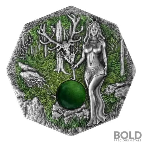 2023 2 oz Germania Witchcraft Seeress Silver Coin (UHR)