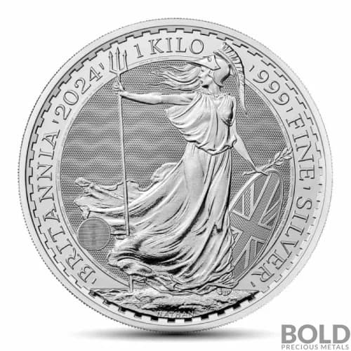 2024 1 Kilo British Royal Mint Britannia Silver Coin (BU)