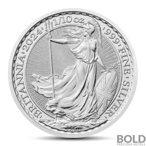 2024 1/10 oz British Royal Mint Britannia Silver Coin (BU)