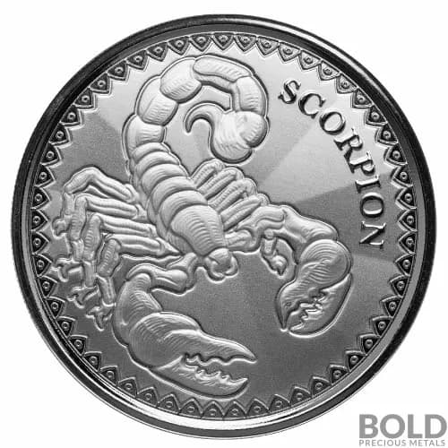 2022 Silver 1 oz Chad Scorpion Prooflike Coin