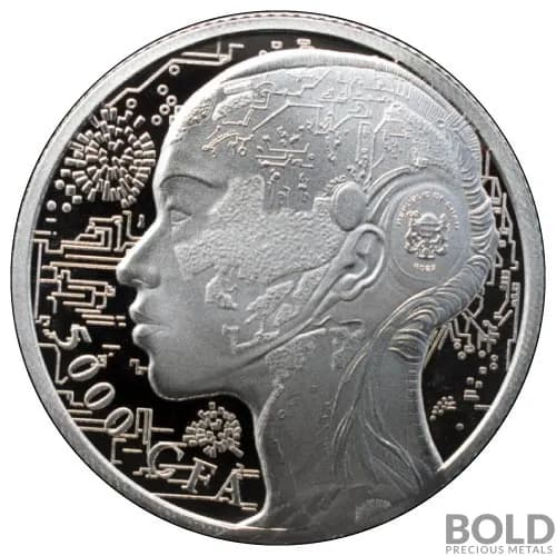 2023 Silver 1 oz Chad AI Artificial Intelligence BU Coin