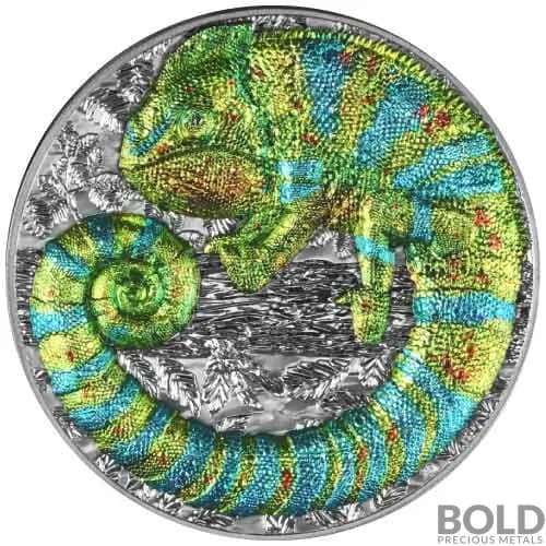 2023 Silver 2 oz Germania Niue Chameleon Color HR Coin