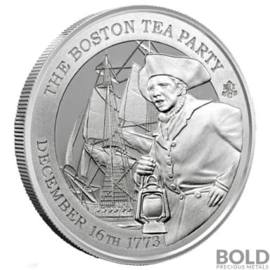 2023 1 oz St. Helena The Boston Tea Party Silver Coin (BU)