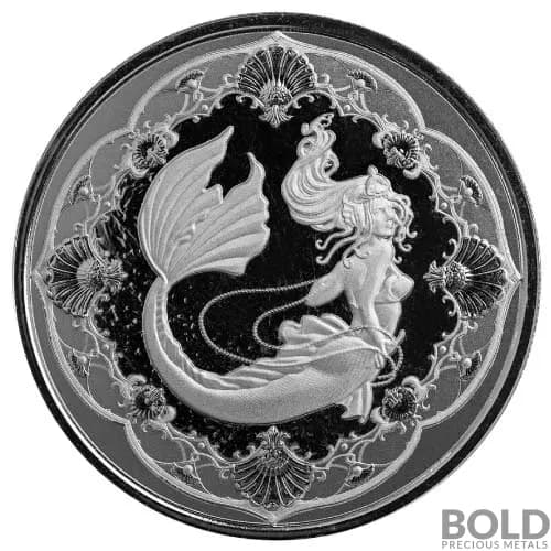 2022 Samoa Silver 1 oz Mermaid BU Coin