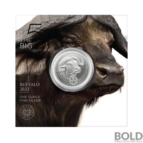 2023 1 oz South Africa Big Five Buffalo Silver Coin (BU)