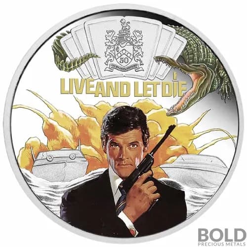 2023 Silver 1 oz Tuvalu James Bond Live and Let Die Color Proof