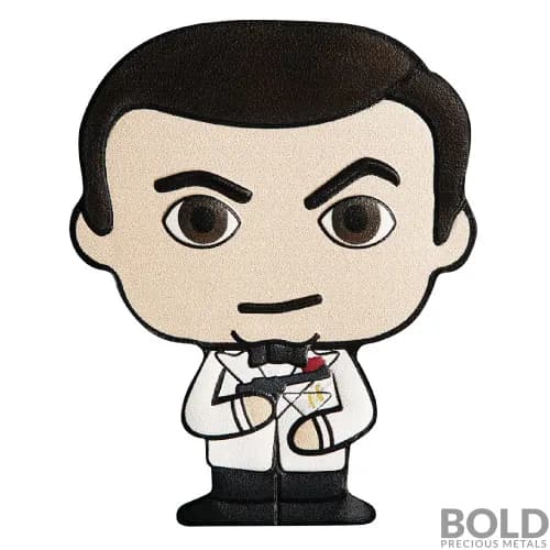 2023 Silver 1 oz Tuvalu James Bond Minted Mini Shaped Coin