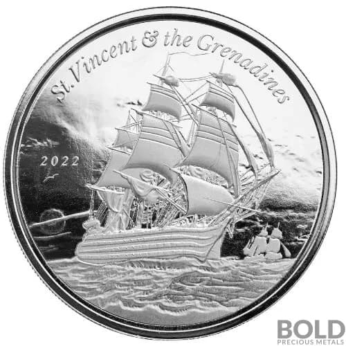 2022 Silver 1 oz EC8 St Vincent Grenadines War Ship Coin BU