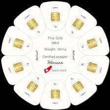 Gold 10 Gram Argor Goldseed - 10x1 gram